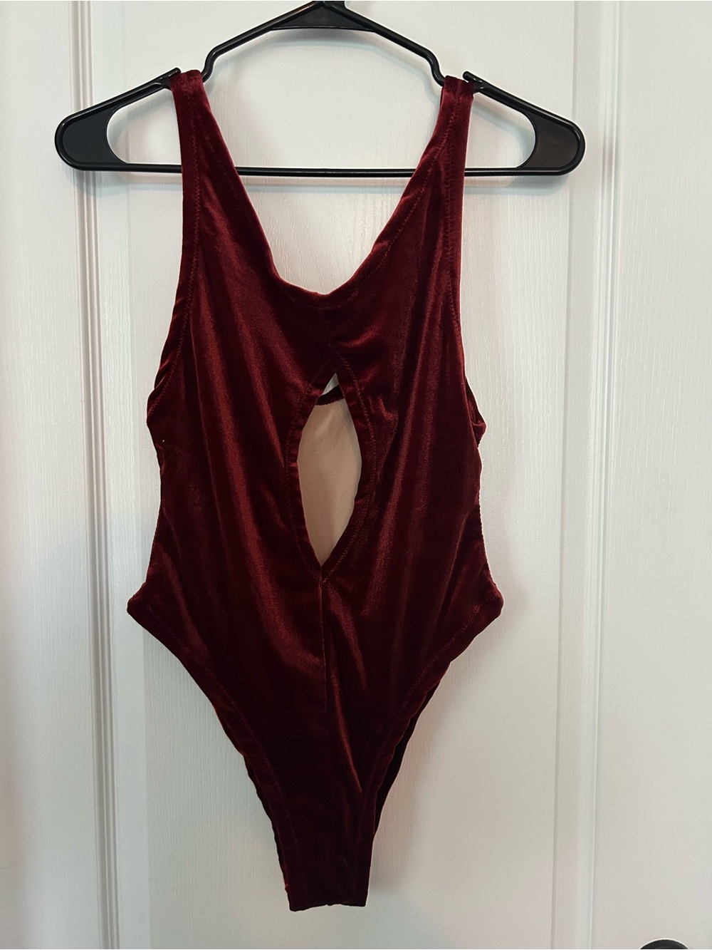 Velvet Burgundy Keyhole Swimsuit